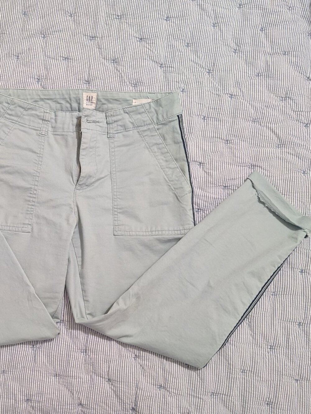 Gap Girlfriend Khaki Pants - Pale Green